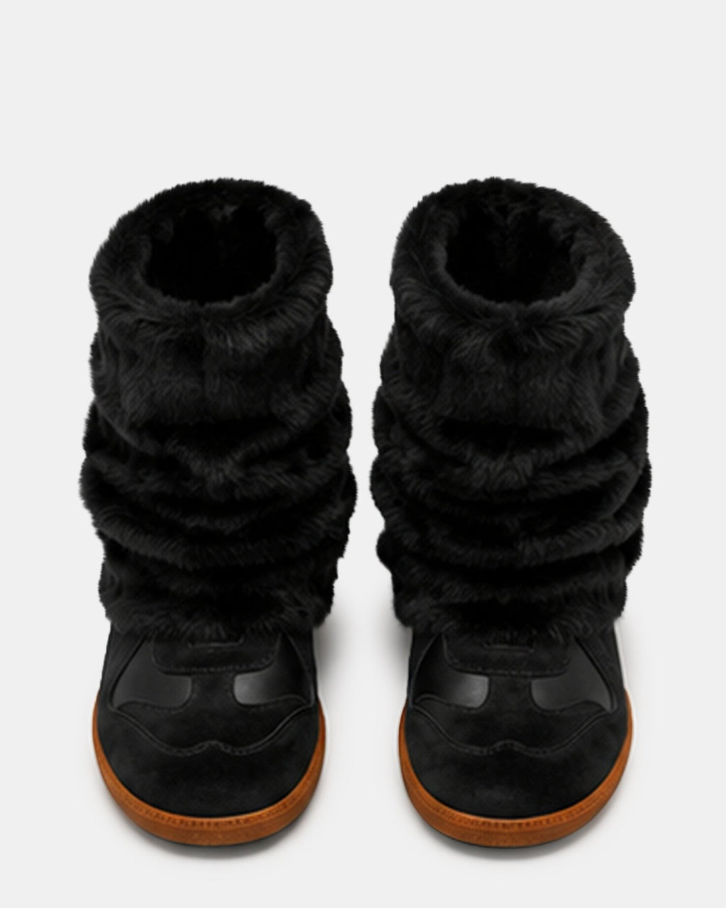 MAVIS FAUX FUR BLACK SUEDE