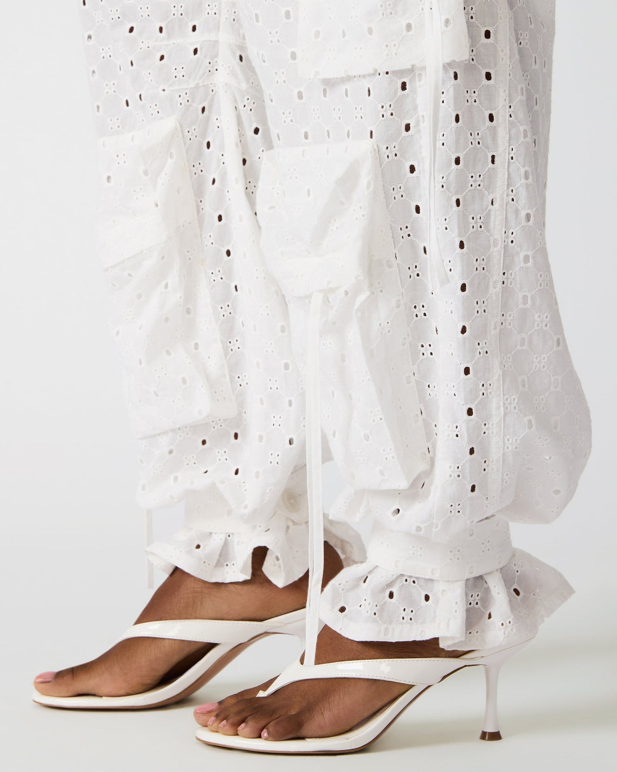 DUO PANT WHITE EYELET