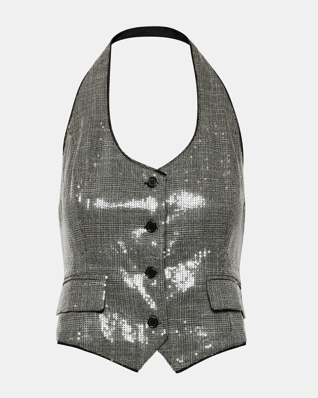 CHANDELLER VEST BLACK PLAID
