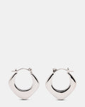 GEOMETRIC HOOP EARRINGS SILVER