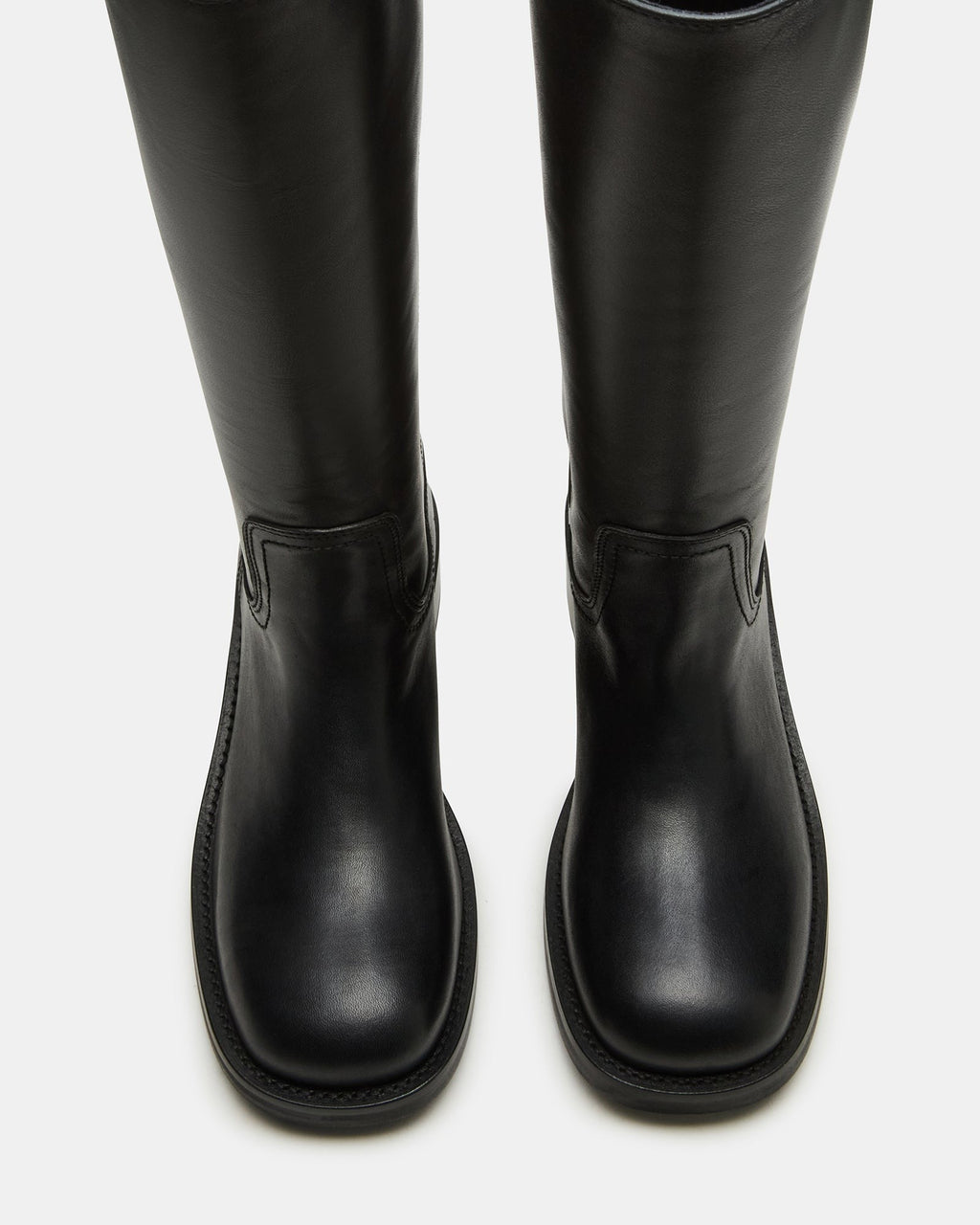 RIGGS BLACK LEATHER WIDE CALF