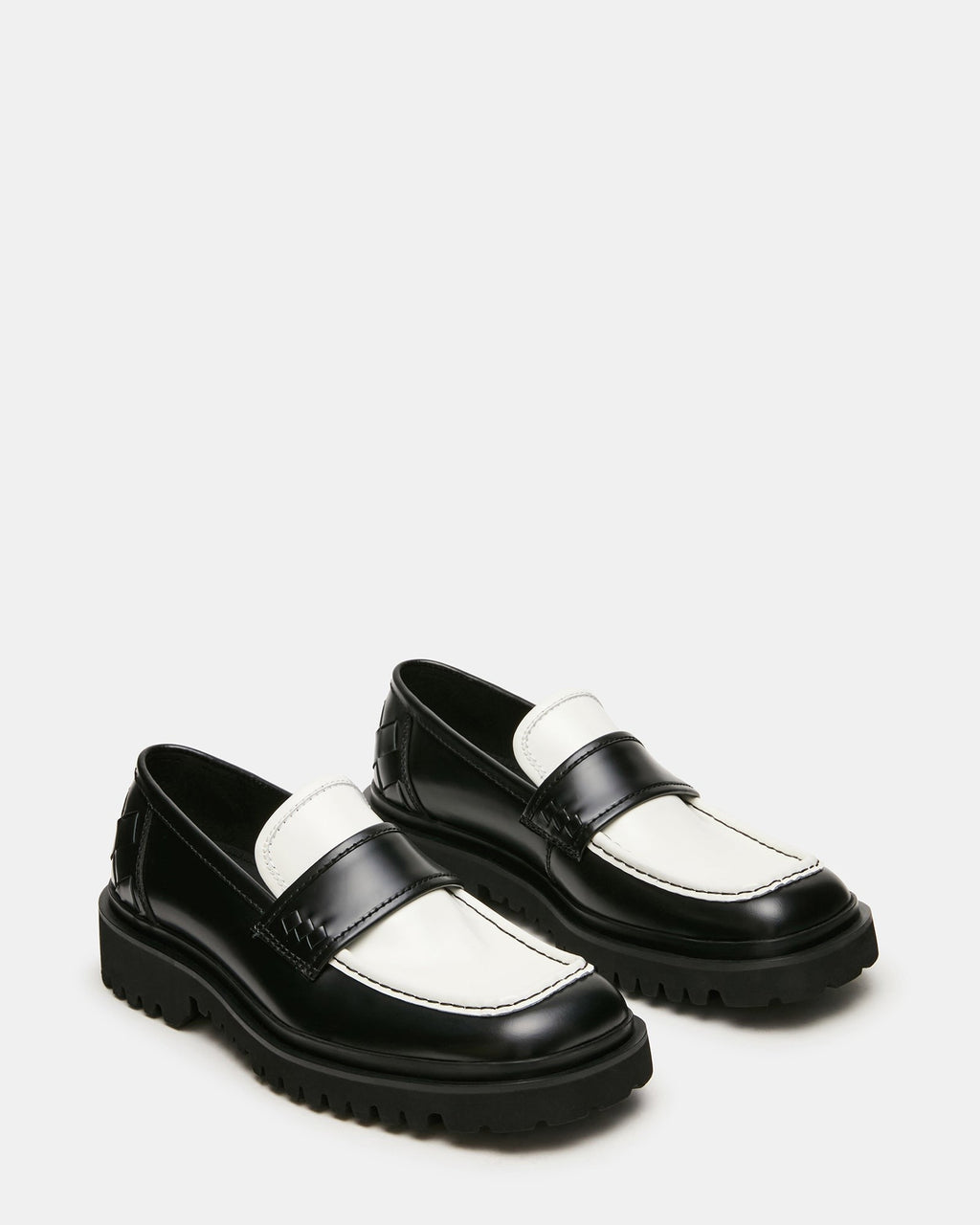 VINCENZO BLACK/WHITE LEATHER