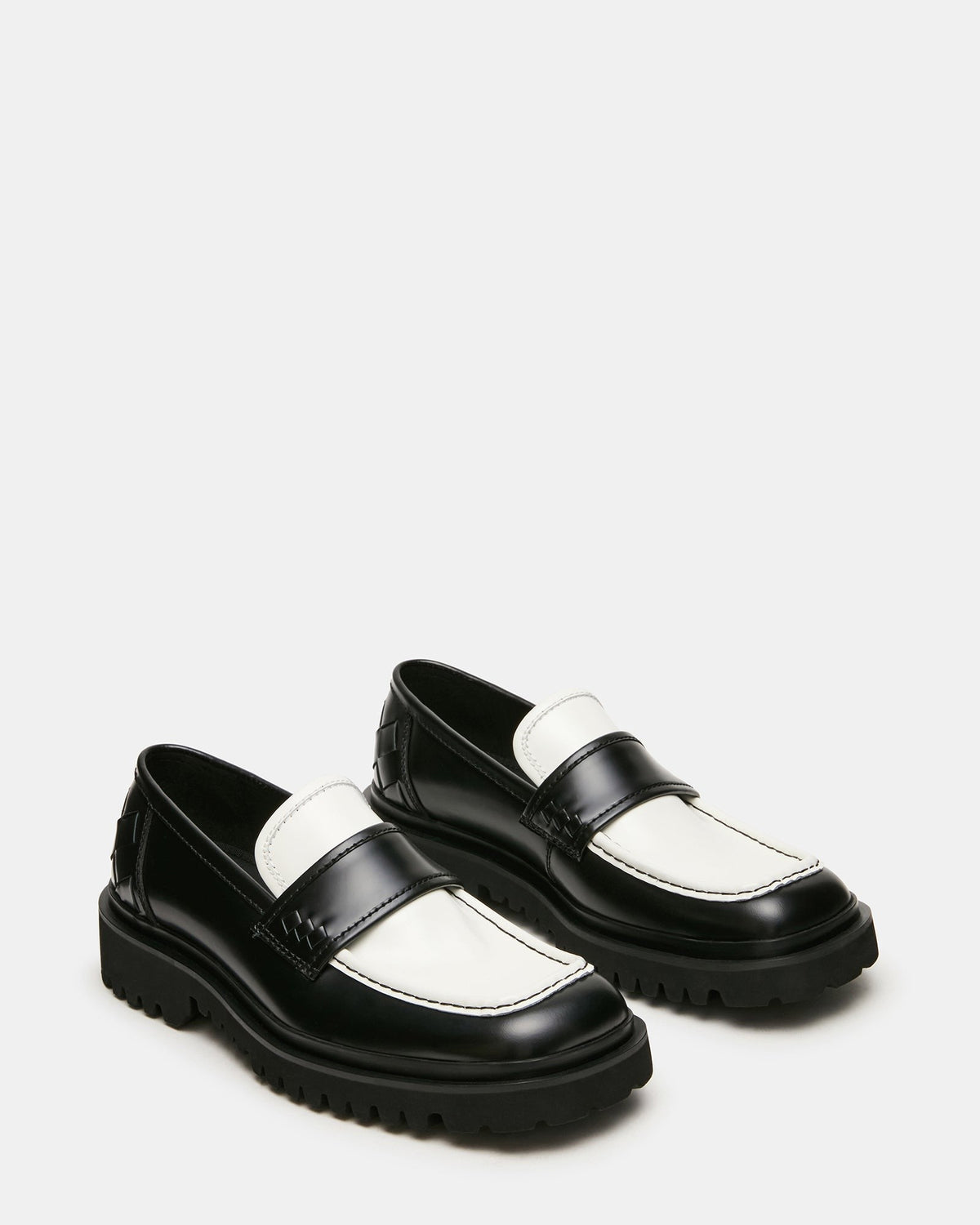 VINCENZO BLACK/WHITE LEATHER