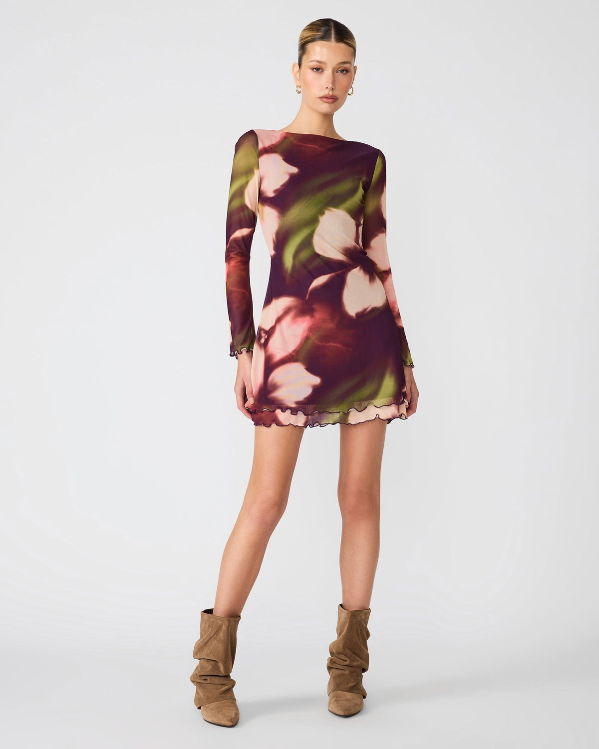 LARISA DRESS BLURRY FLORAL