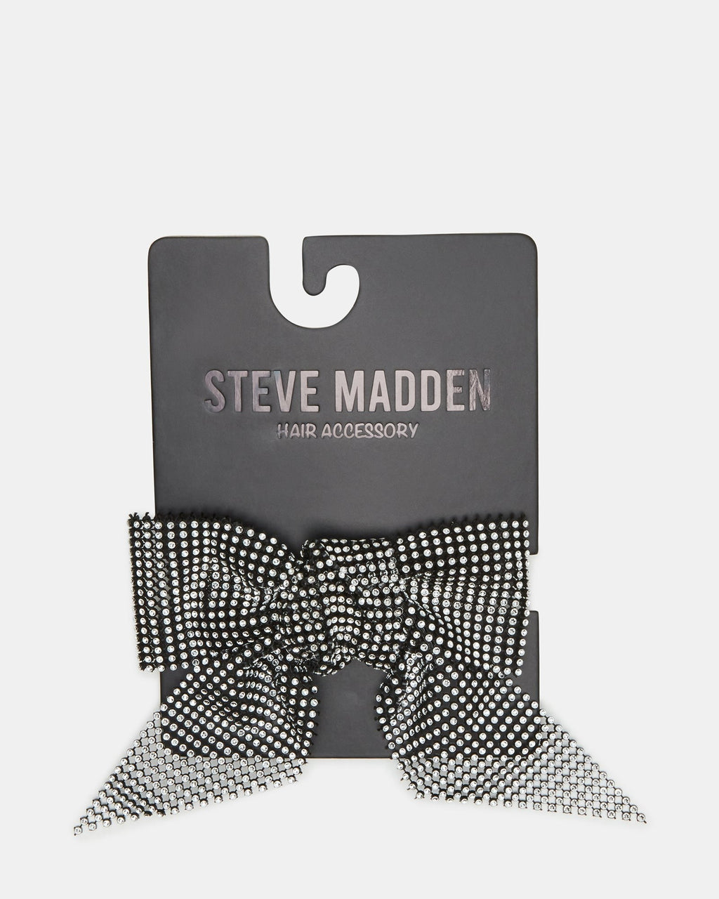 RHINESTONE MESH HAIR BOW BLACK/SILVER