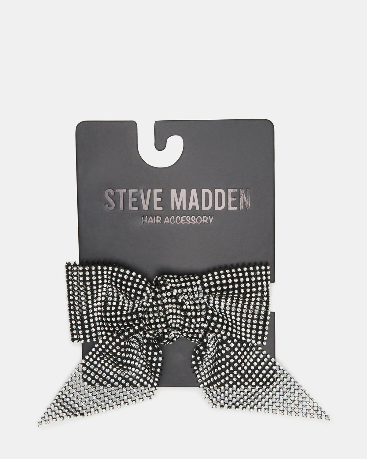 RHINESTONE MESH HAIR BOW BLACK/SILVER