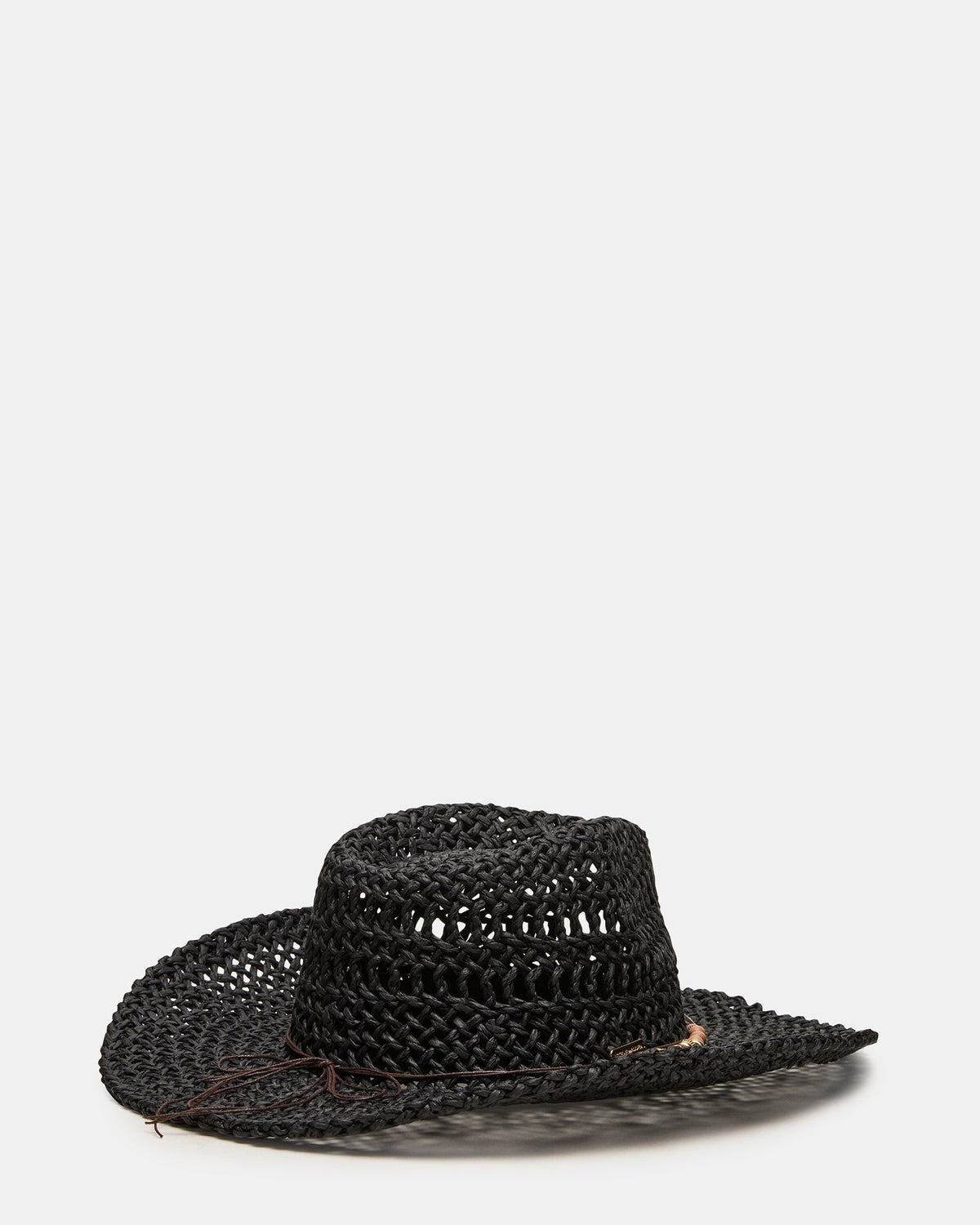 LEI BEADED TRIM WESTERN HAT BLACK