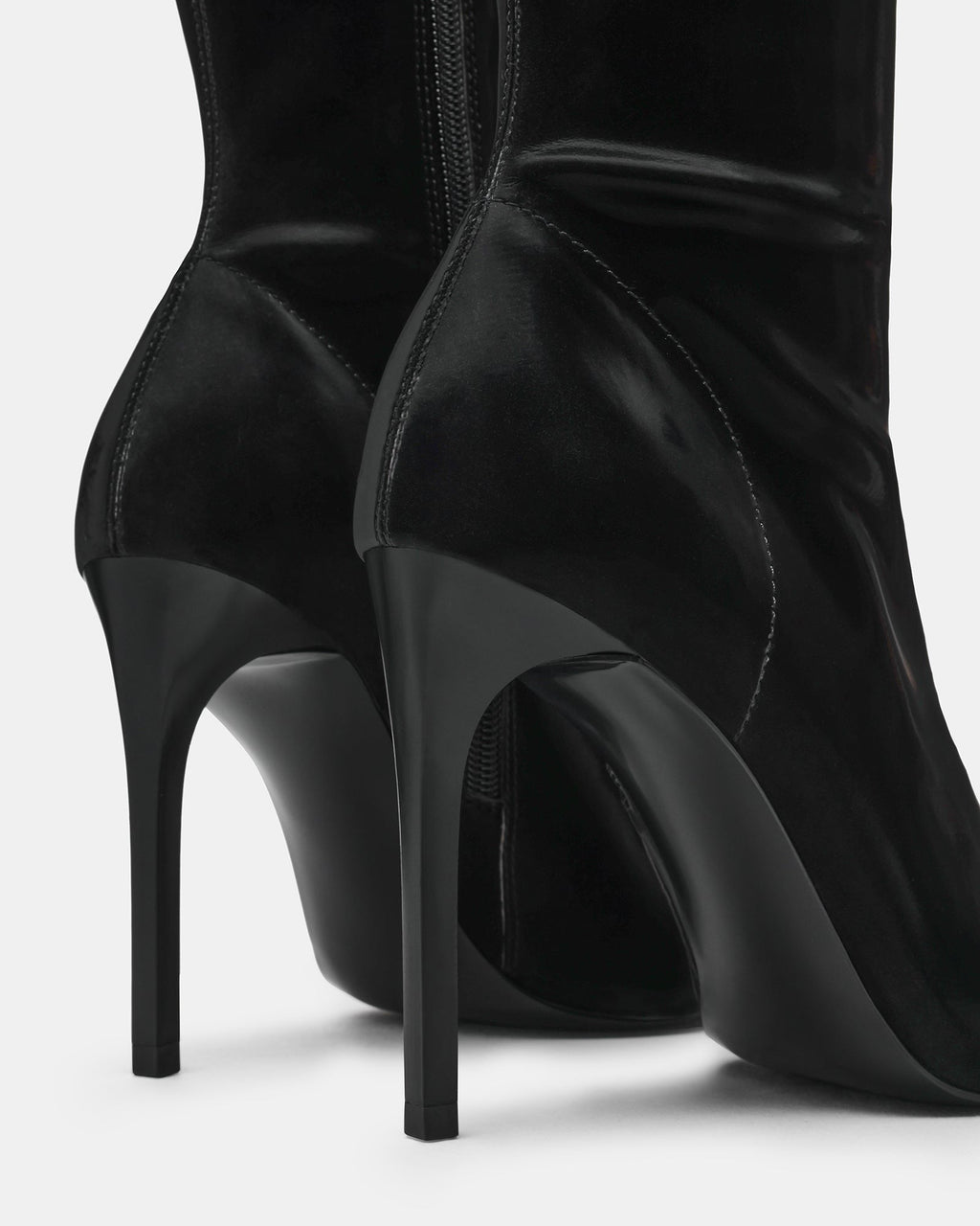 MACKENA BLACK TECHNO SATIN