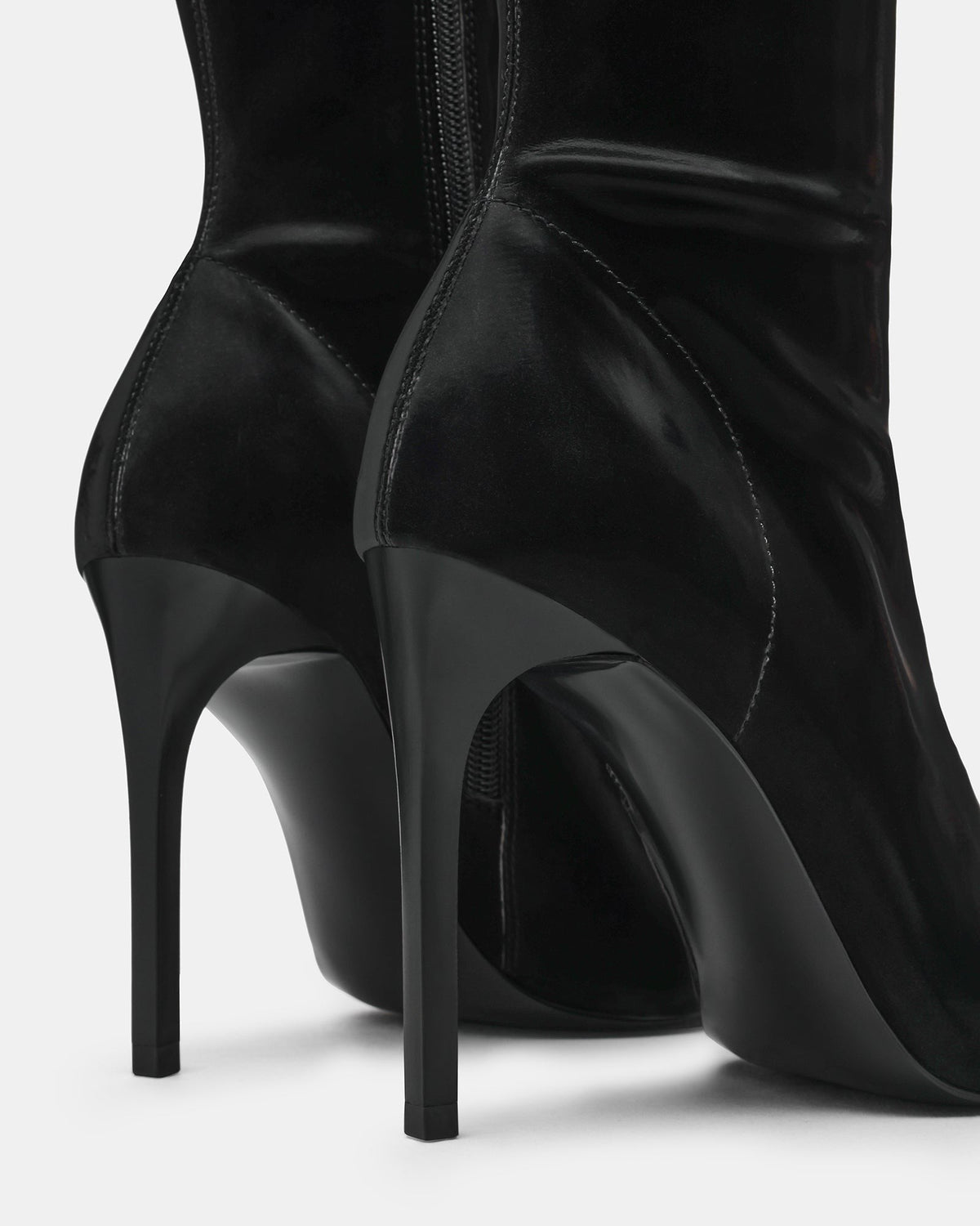 MACKENA BLACK TECHNO SATIN