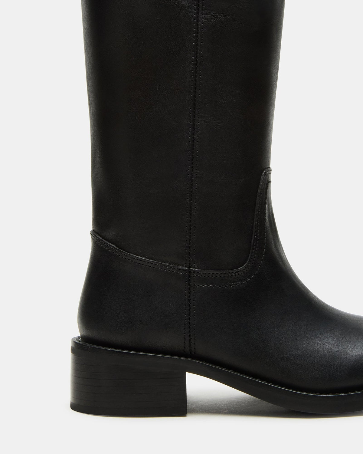 RIGGS BLACK LEATHER WIDE CALF