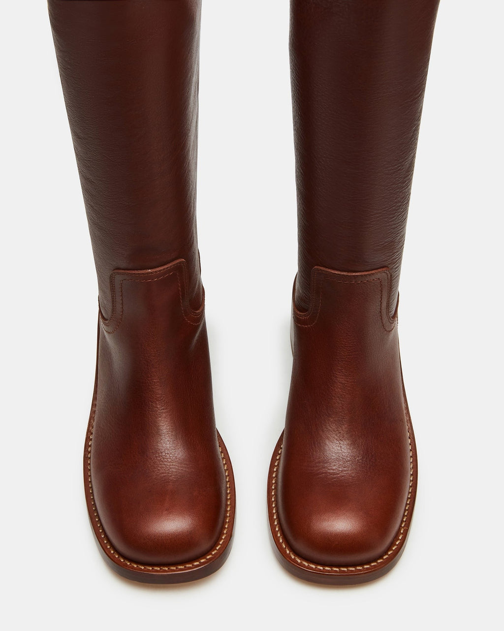 RIGGS RUST LEATHER WIDE CALF