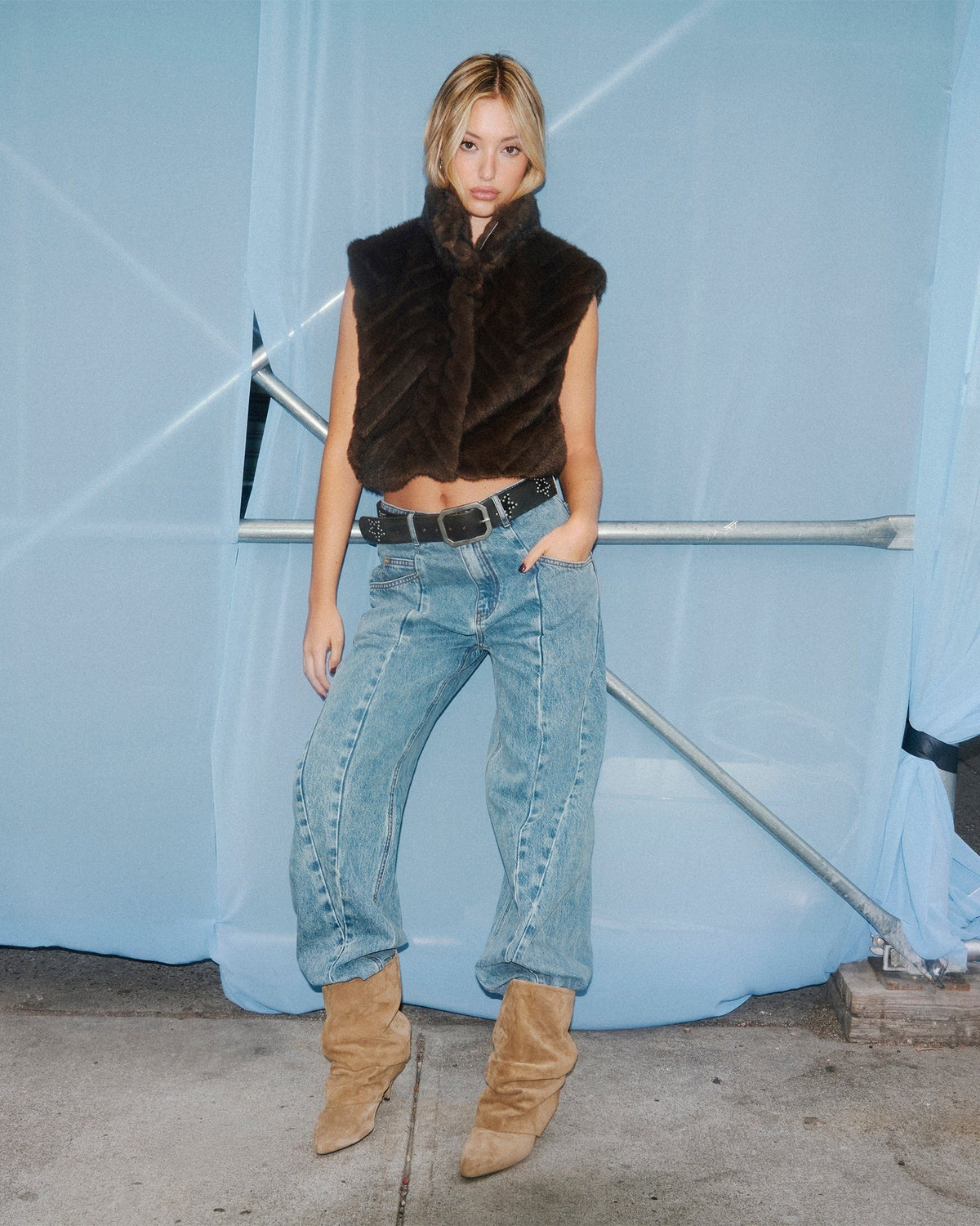 LUXIE VEST DARK ESPRESSO